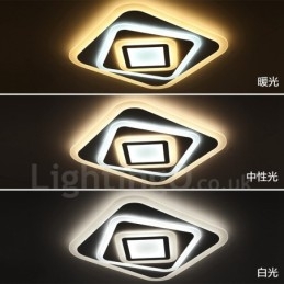 Moderne, zeitgenössische, integrierte Deckenleuchte aus Metall