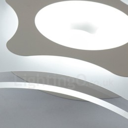 Moderne, zeitgenössische, integrierte Deckenleuchte aus Metall