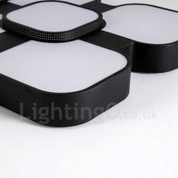 Moderne, zeitgenössische, integrierte Deckenleuchte aus Metall