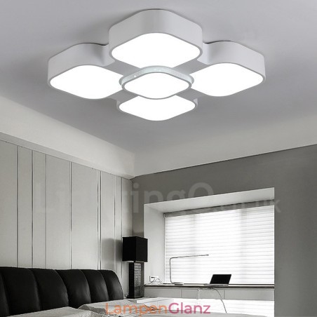 Moderne, zeitgenössische, integrierte Deckenleuchte aus Metall