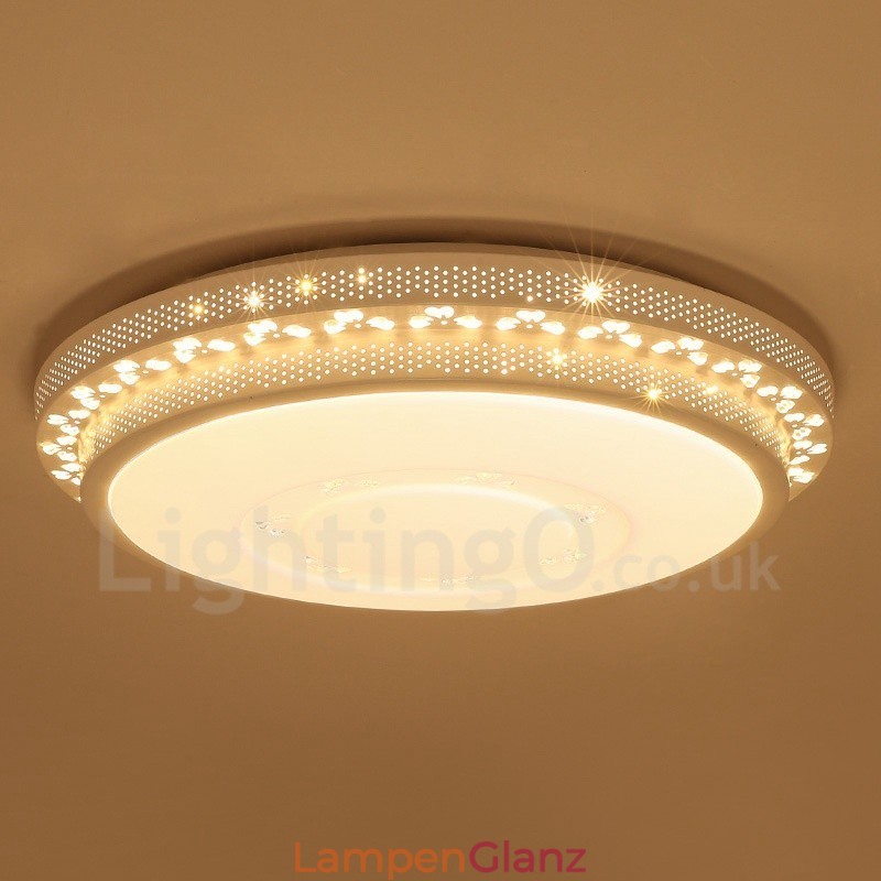 Moderne, zeitgenössische, integrierte Deckenleuchte aus Metall