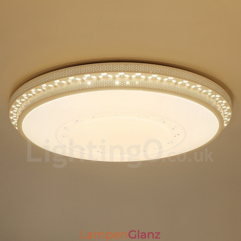 Moderne, zeitgenössische, integrierte Deckenleuchte aus Metall