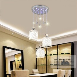 Moderne, zeitgenössische Glühlampe aus Metall mit 3 Lichtern