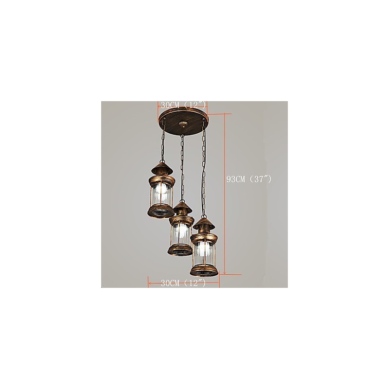 Rustikale Lodge Vintage Retro Mini-Stil Metall Pendelleuchte