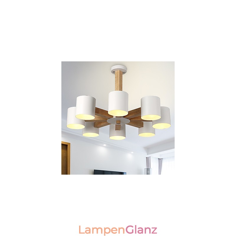 Kronleuchter mit 8 Lichtern, modern, zeitgenössisch, traditionell, klassisch, Vintage, Landhausstil, Holz-Funktion für Holz