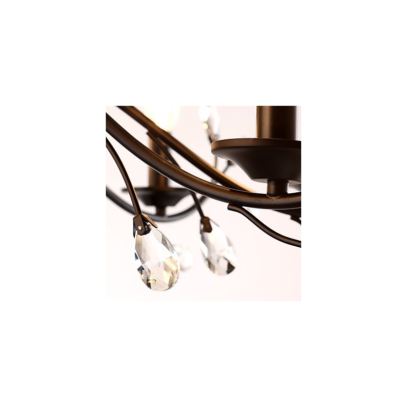 9 Lichter Kristall Kronleuchter Modern Zeitgenössisch Traditionell Klassisch Vintage Retro Country Malerei Feature