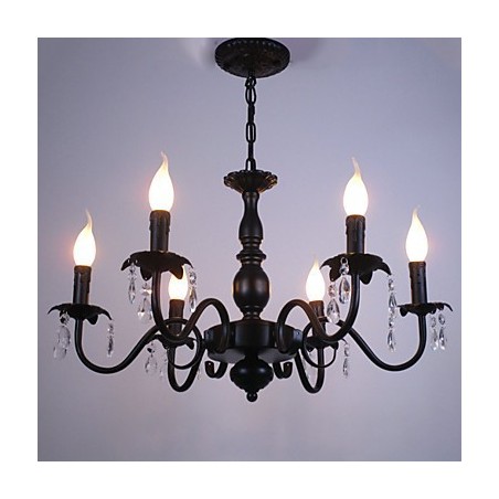 Kronleuchter im europäischen Stil, Kerze, Kristalllampe, einfache Eisenkunstlampe, dekorative Lampe Kronleuchter im europäischen Stil, Kerze, Kristalllampe, einfache Eisenkunstlampe, dekorative Lampe