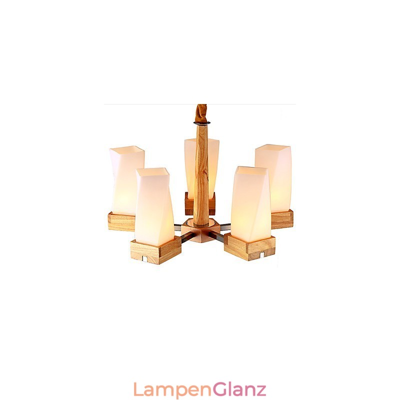 Einfache Kunstbeleuchtung Massivholz Creative Iiving Deckenleuchte