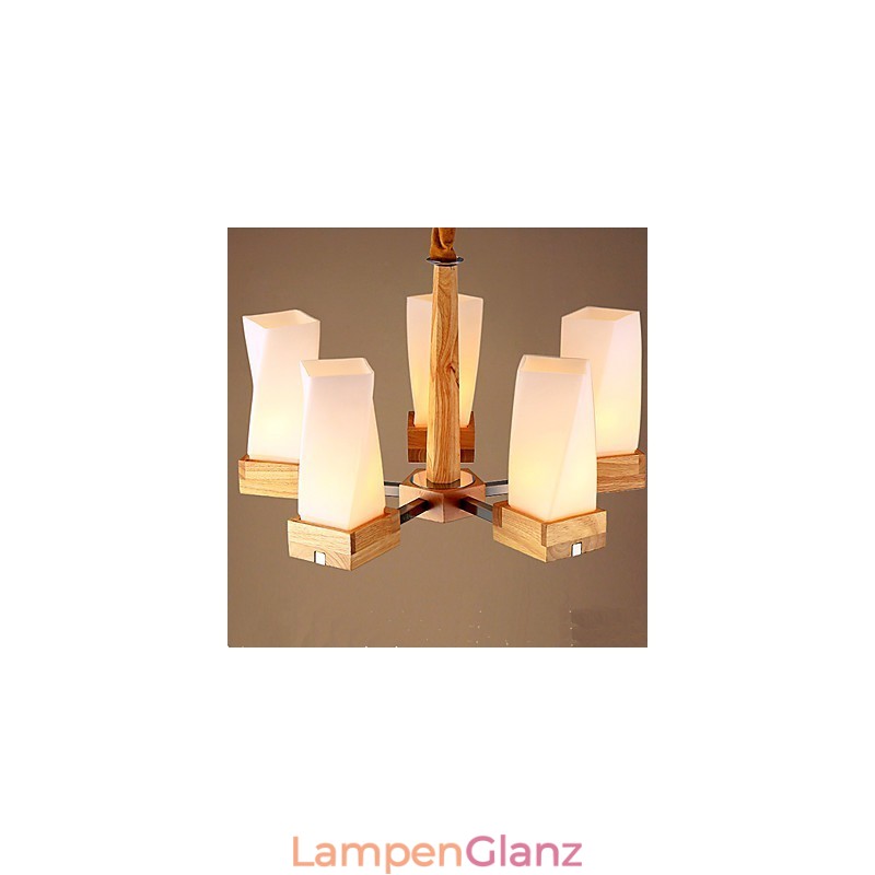 Einfache Kunstbeleuchtung Massivholz Creative Iiving Deckenleuchte