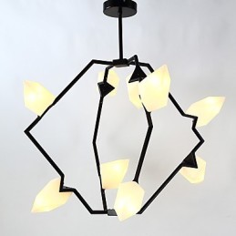Neun Licht Post Moderne Metall mit Glas Pfirsich Kronleuchter Lampe die Kantine Schmücken Pendelleuchte