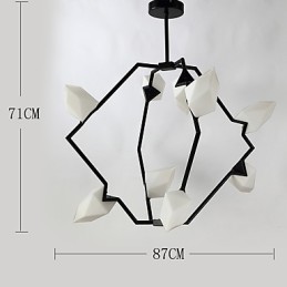 Neun Licht Post Moderne Metall mit Glas Pfirsich Kronleuchter Lampe die Kantine Schmücken Pendelleuchte