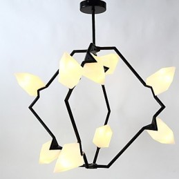 Neun Licht Post Moderne Metall mit Glas Pfirsich Kronleuchter Lampe die Kantine Schmücken Pendelleuchte