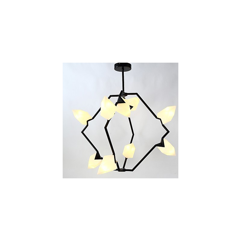 Neun Licht Post Moderne Metall mit Glas Pfirsich Kronleuchter Lampe die Kantine Schmücken Pendelleuchte