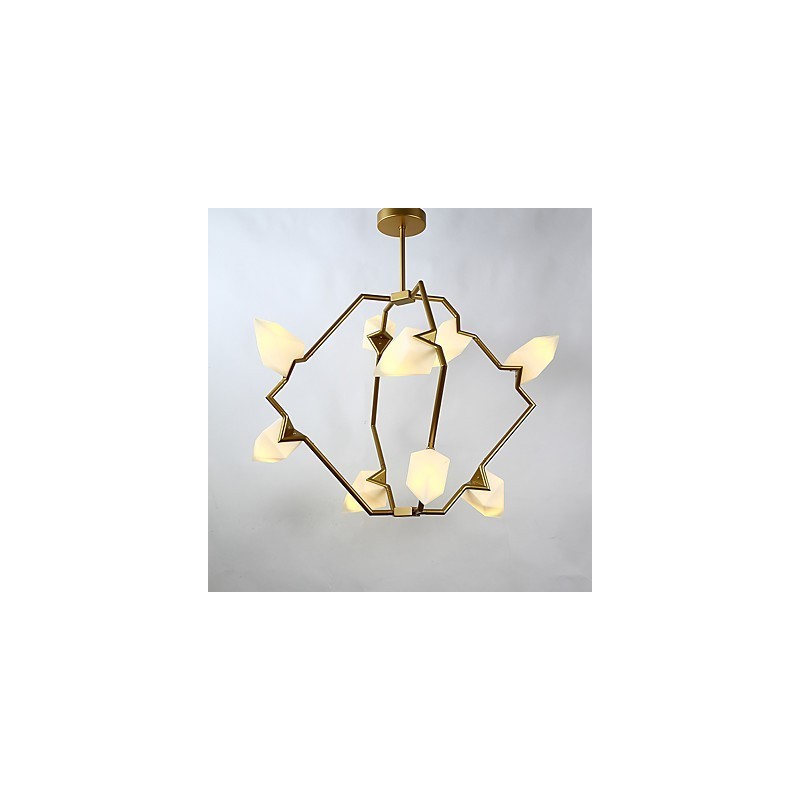 Neun Licht Post Moderne Metall mit Glas Pfirsich Kronleuchter Lampe die Kantine Schmücken Pendelleuchte