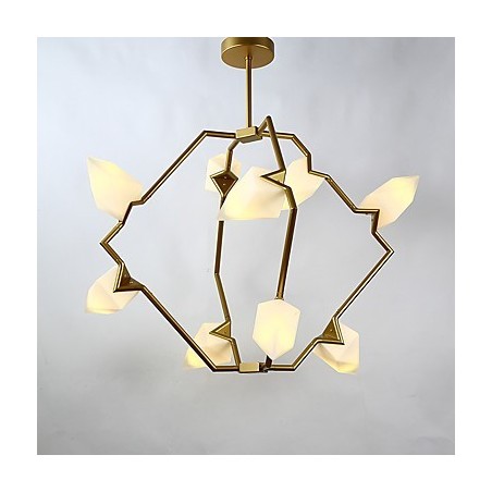 Neun Licht Post Moderne Metall mit Glas Pfirsich Kronleuchter Lampe die Kantine Schmücken Pendelleuchte Neun Licht Post Moderne Metall mit Glas Pfirsich Kronleuchter Lampe die Kantine Schmücken Pendelleuchte