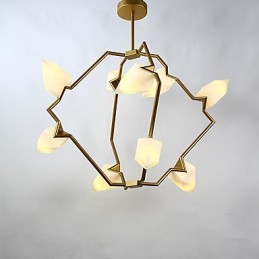 Neun Licht Post Moderne Metall mit Glas Pfirsich Kronleuchter Lampe die Kantine Schmücken Pendelleuchte