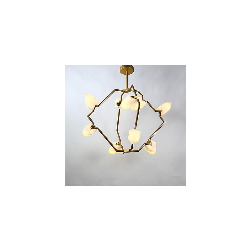 Neun Licht Post Moderne Metall mit Glas Pfirsich Kronleuchter Lampe die Kantine Schmücken Pendelleuchte