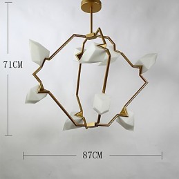 Neun Licht Post Moderne Metall mit Glas Pfirsich Kronleuchter Lampe die Kantine Schmücken Pendelleuchte