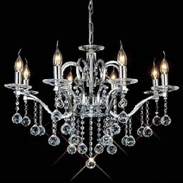 Eleganter Kristall-Kronleuchter mit 8 Lichtern