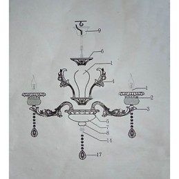 Retro-Chrom-Funktion für Designer-Pendelleuchte aus Metall