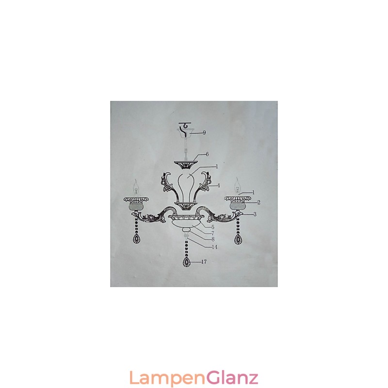 Retro-Chrom-Funktion für Designer-Pendelleuchte aus Metall