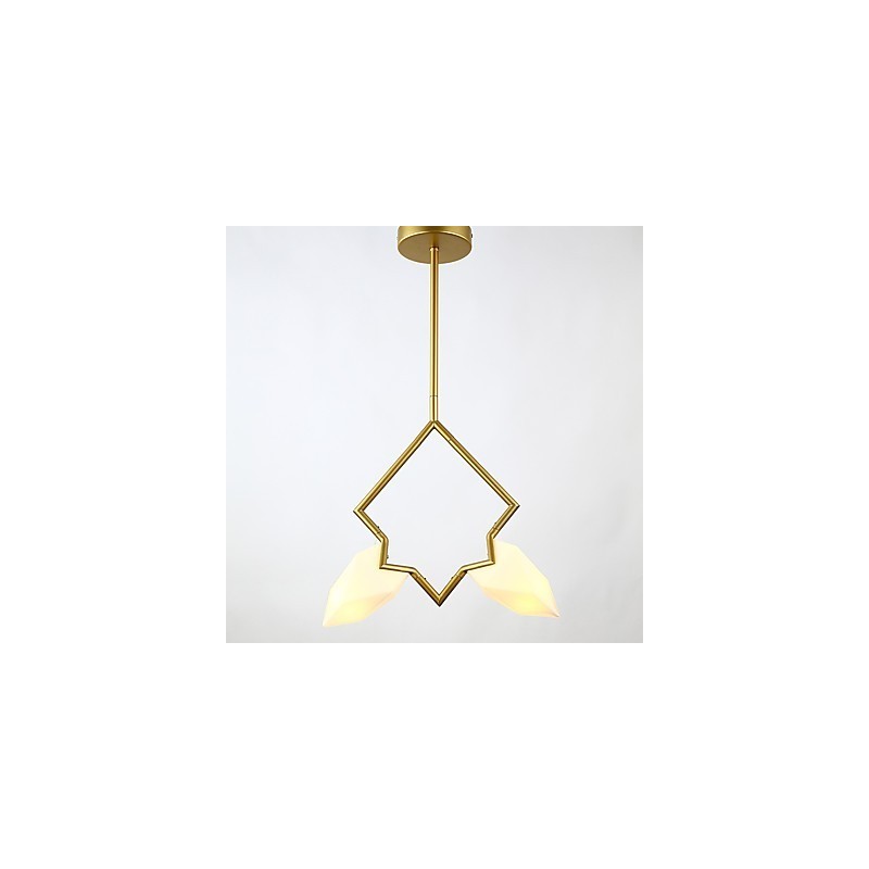 2 Licht Post Modern Metall mit Glas Pfirsich Kronleuchter Lampe die Kantine Dekorieren Pendelleuchte