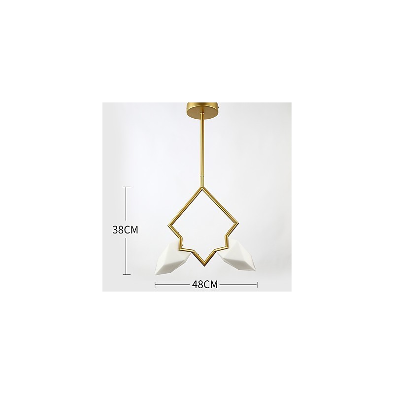 2 Licht Post Modern Metall mit Glas Pfirsich Kronleuchter Lampe die Kantine Dekorieren Pendelleuchte