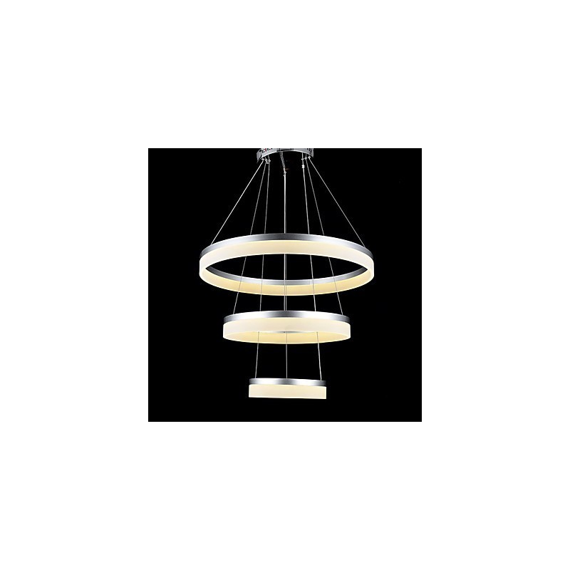 Runde Kronleuchter Lichter Beleuchtung Moderne Acryl Lampen Luxuriöse Drei Ringe Decke Leuchten