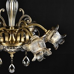 Rustikale Lodge-Malerei für Designer, Metall, Innenräume, 2-flammiger Kronleuchter
