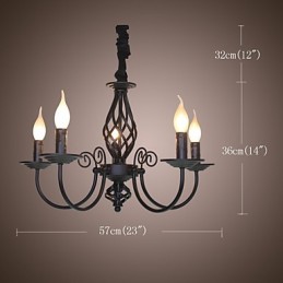 Modern Zeitgenössisch Traditionell Klassisch Vintage Retro Andere Funktion für Mini-Stil Kerzenstil Metall Kronleuchter