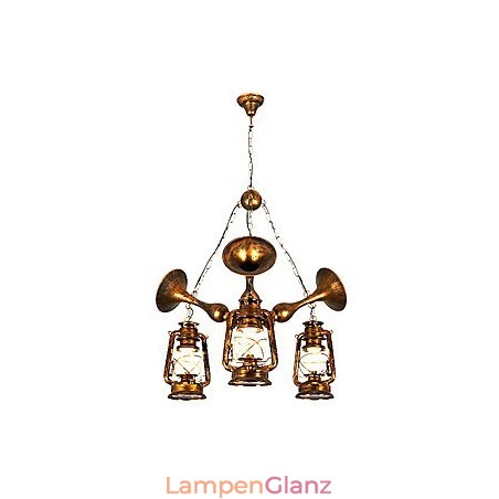 Rustikale Lodge Vintage Retro Country Globe Malerei Feature für Mini-Stil Designer Metall Kronleuchter