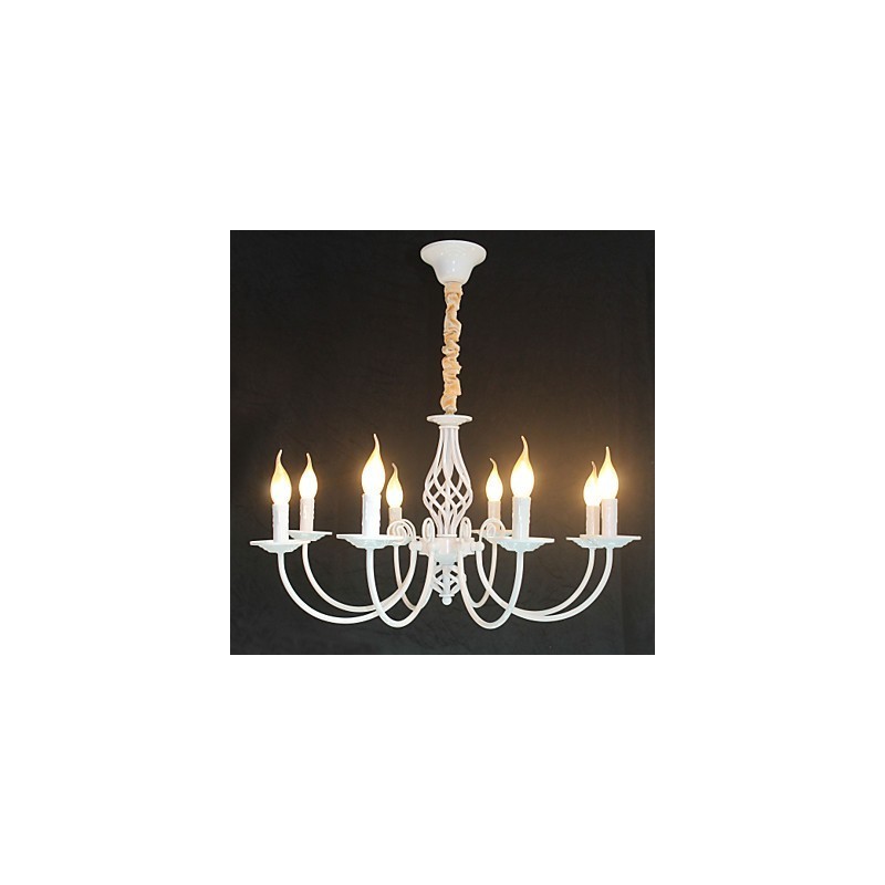 Europäische einfache Eisenlampe Kerzenlampe 8 Kronleuchter
