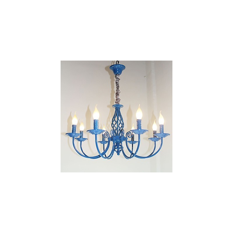 Europäische einfache Eisenlampe Kerzenlampe 8 Kronleuchter
