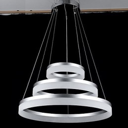 Runde Kronleuchter Lichter Beleuchtung Moderne Acryl Lampen Luxuriöse Drei Ringe Decke Leuchten