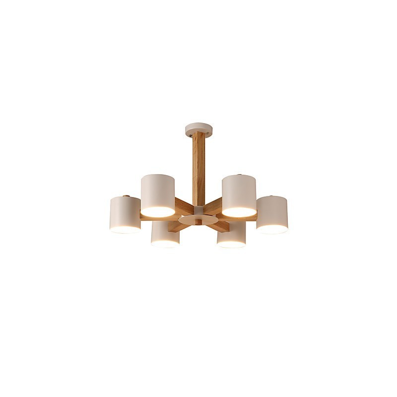 Kronleuchter mit 6 Lichtern, modern, zeitgenössisch, traditionell, klassisch, Vintage, Landhausstil, Holz-Funktion für Holz