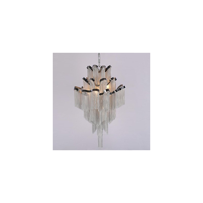 Aluminium Stream Kronleuchter Designer Pendelleuchte Silber Farbe Wendeltreppe Treppe