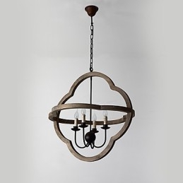 Vintage Metall American Industrial Loft Malerei Farbe Holz Kronleuchter Lampe die Indoor Dekorieren Pendelleuchte