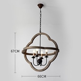 Vintage Metall American Industrial Loft Malerei Farbe Holz Kronleuchter Lampe die Indoor Dekorieren Pendelleuchte