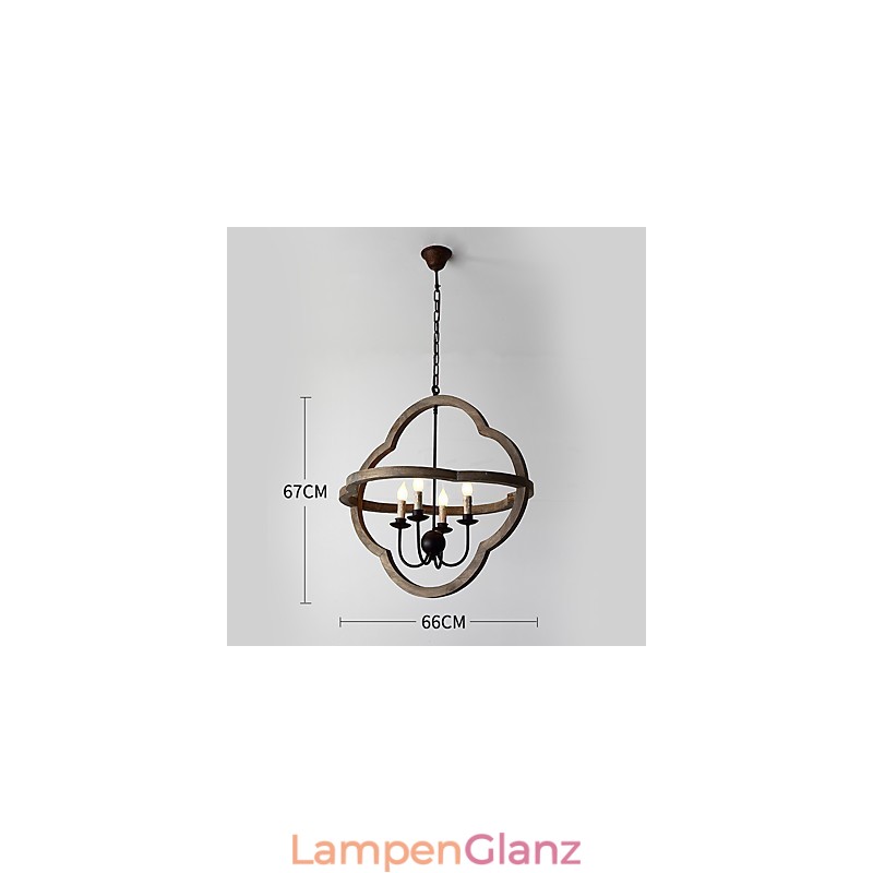 Vintage Metall American Industrial Loft Malerei Farbe Holz Kronleuchter Lampe die Indoor Dekorieren Pendelleuchte