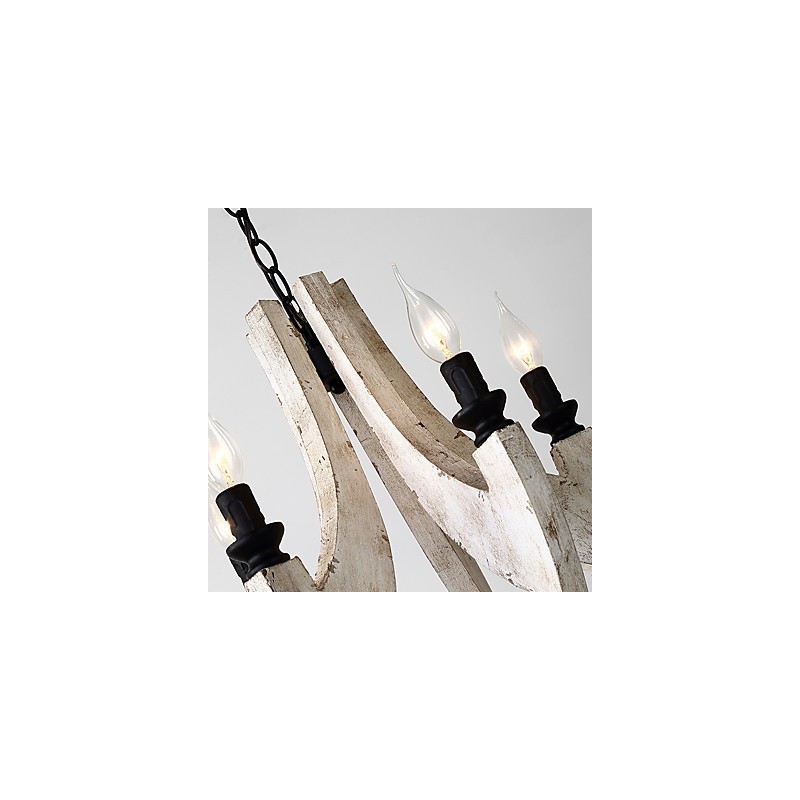 Vintage Malerei Feature Mini Stil Holz Bambus Kronleuchter Lampe die Dekorieren Pendelleuchte