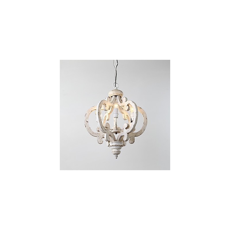 Vintage Malerei Feature Mini Stil Holz Bambus Kronleuchter Lampe die Dekorieren Pendelleuchte