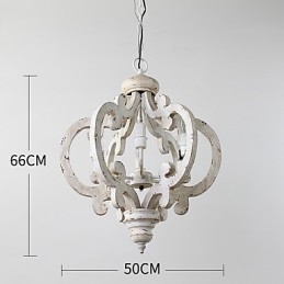 Vintage Malerei Feature Mini Stil Holz Bambus Kronleuchter Lampe die Dekorieren Pendelleuchte