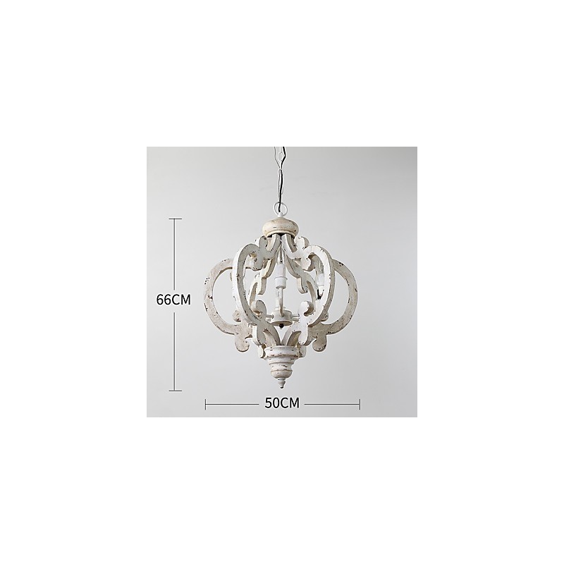 Vintage Malerei Feature Mini Stil Holz Bambus Kronleuchter Lampe die Dekorieren Pendelleuchte