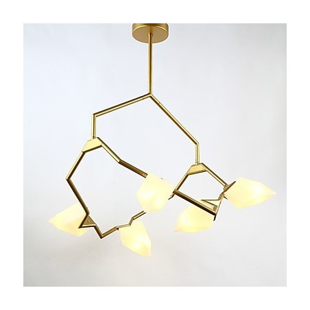 Fünf Licht Post Moderne Metall mit Glas Pfirsich Kronleuchter Lampe die Kantine Schmücken Pendelleuchte Fünf Licht Post Moderne Metall mit Glas Pfirsich Kronleuchter Lampe die Kantine Schmücken Pendelleuchte