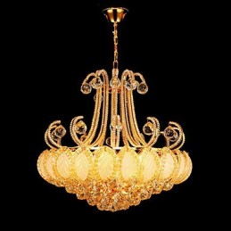 Moderner Luxus-Kronleuchter, Kristall-Pendelleuchte, Durchmesser 50 cm, enthält 8 Glühbirnen