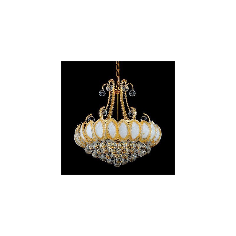 Moderner Luxus-Kronleuchter, Kristall-Pendelleuchte, Durchmesser 50 cm, enthält 8 Glühbirnen