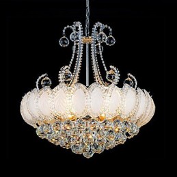 Moderner Luxus-Kronleuchter, Kristall-Pendelleuchte, Durchmesser 50 cm, enthält 8 Glühbirnen