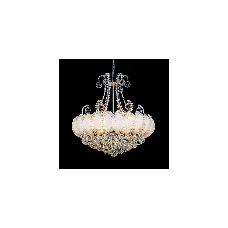 Moderner Luxus-Kronleuchter, Kristall-Pendelleuchte, Durchmesser 50 cm, enthält 8 Glühbirnen