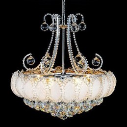 Moderner Luxus-Kronleuchter, Kristall-Pendelleuchte, Durchmesser 50 cm, enthält 8 Glühbirnen
