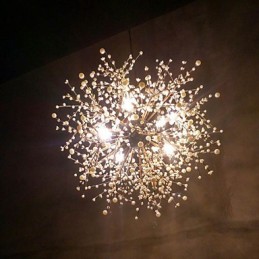 Moderner Kronleuchter Feuerwerk Vintage Schmiedeeisen mit 8 Lichtern Kronleuchter Insel Pendelleuchte Deckenleuchte